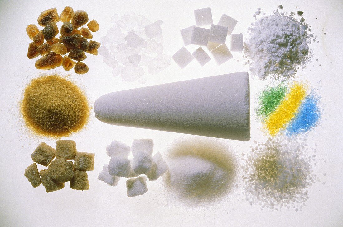 Verschiedene Zuckersorten