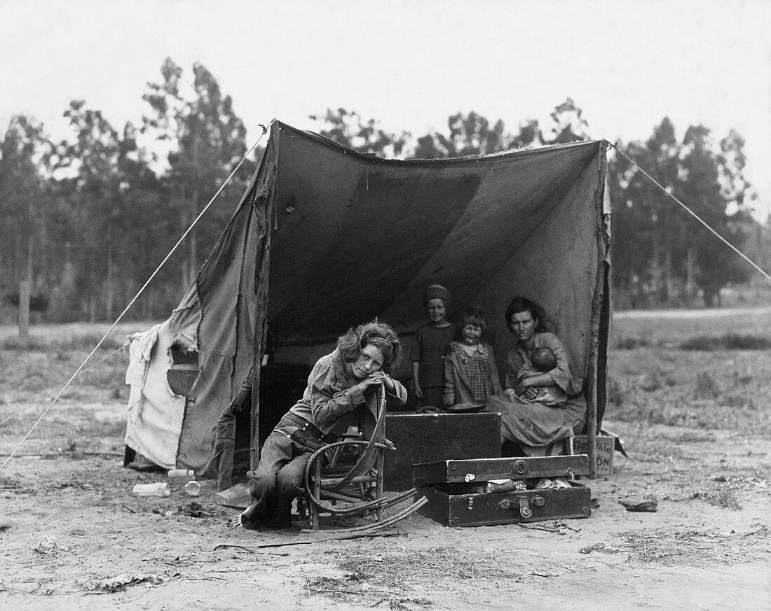 Drought refugees,USA,1936