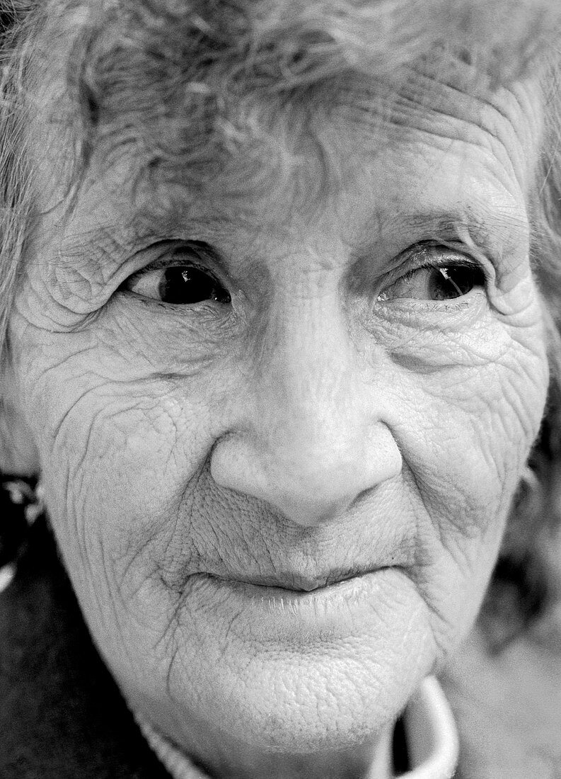 Elderly woman's face