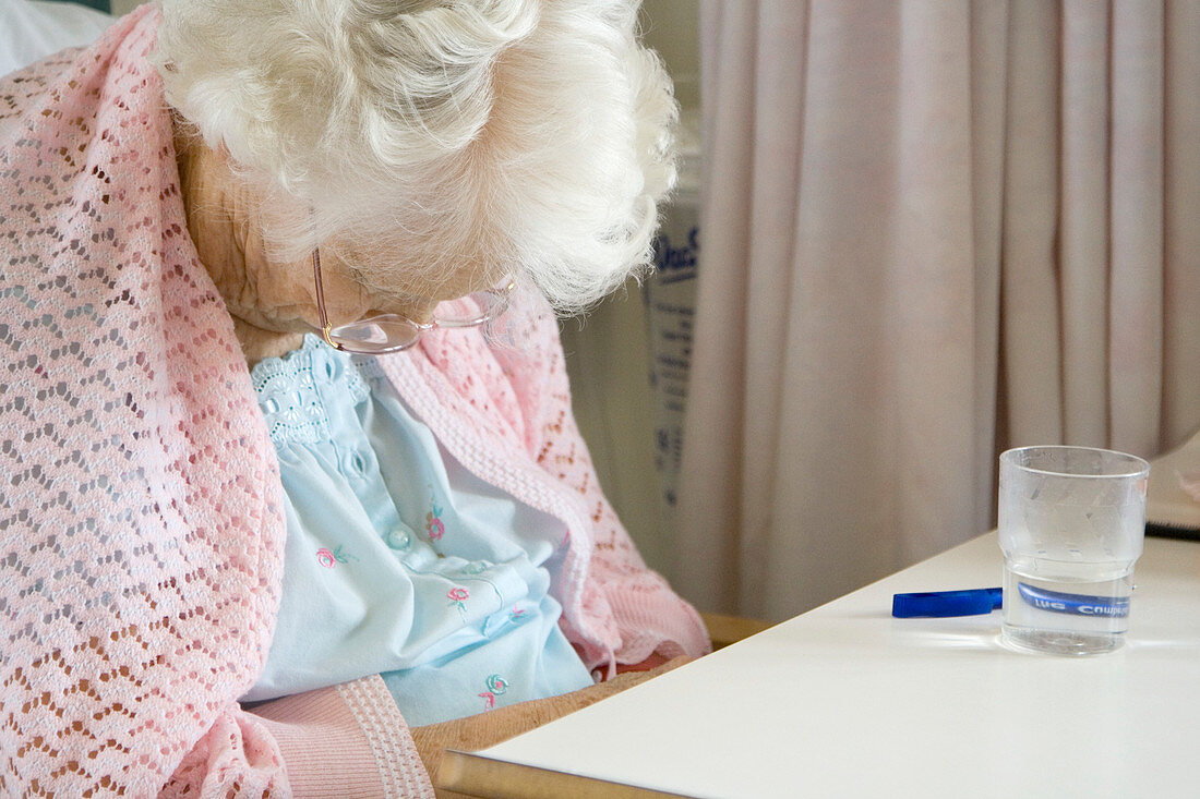 Elderly patient sleeping