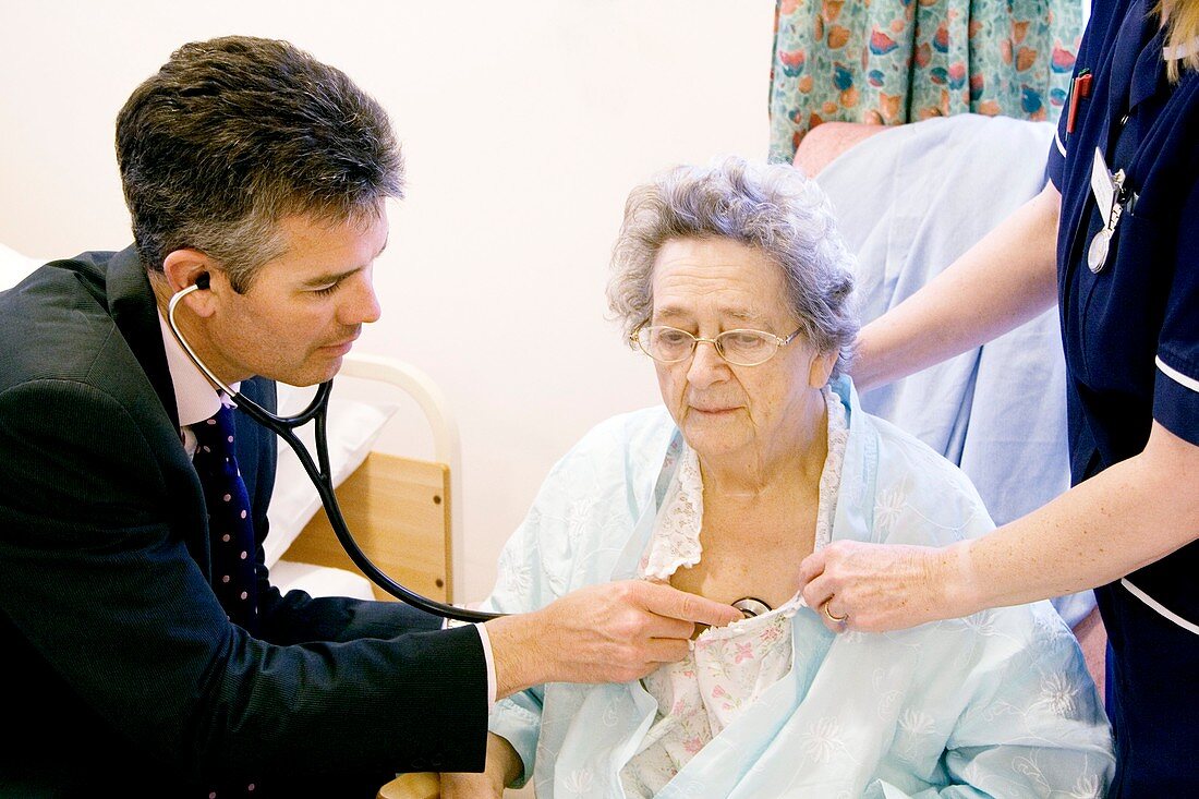 GP visiting elderly patient