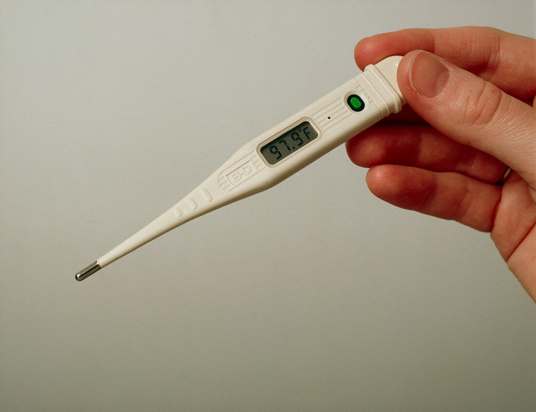 An electronic clinical thermometer
