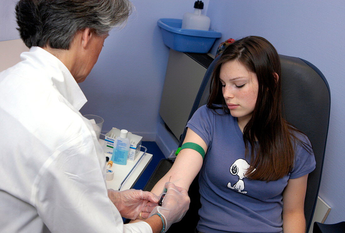 Taking blood sample