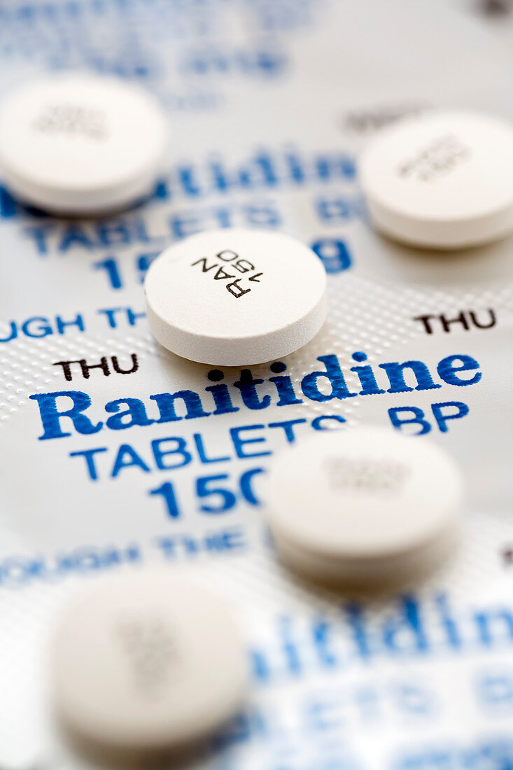 Ranitidine 150mg tablets on blister pack