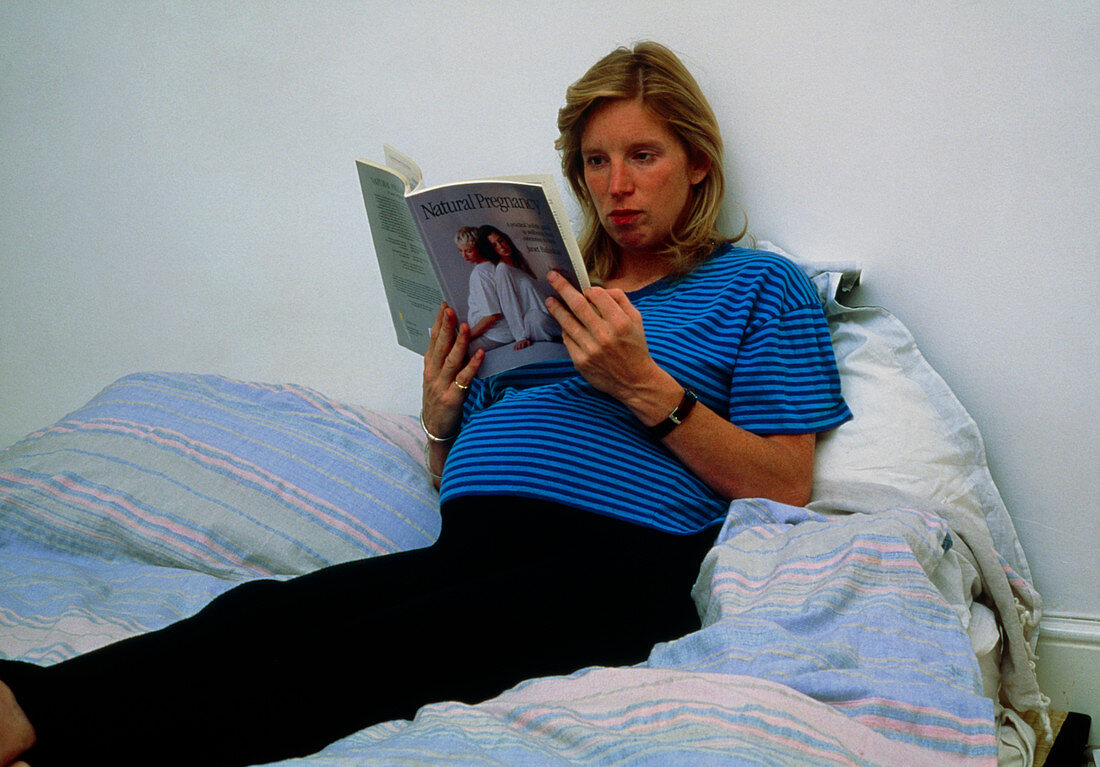 Pregnant woman relaxing