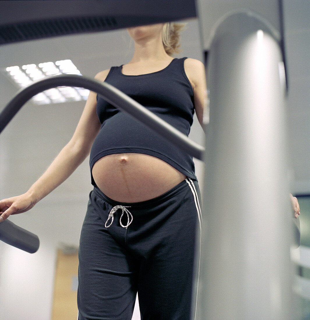 Pregnant woman exercising