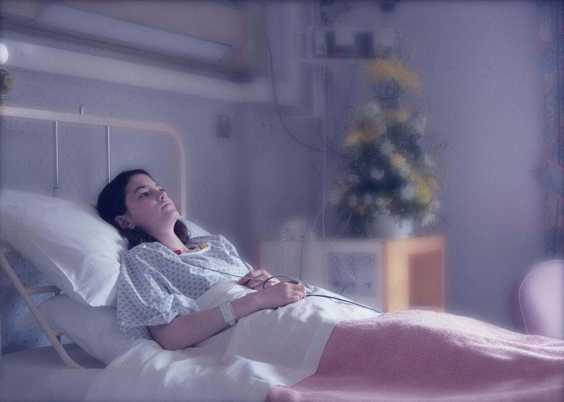 Girl in hospital