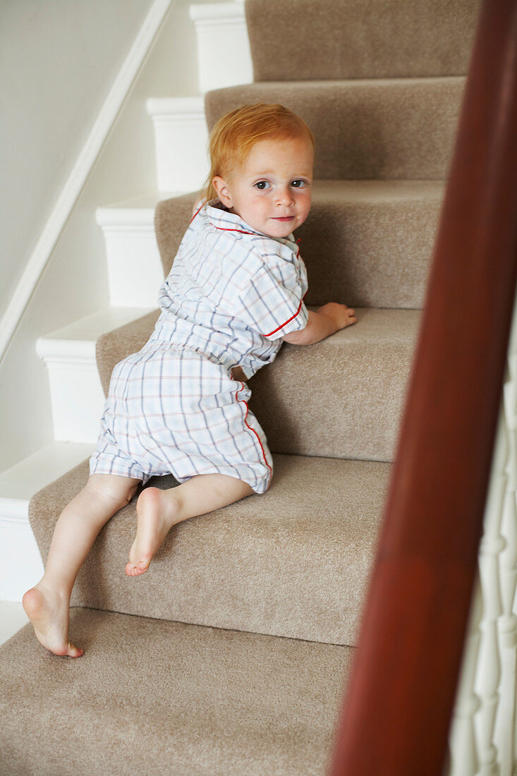 Child climbing stairs