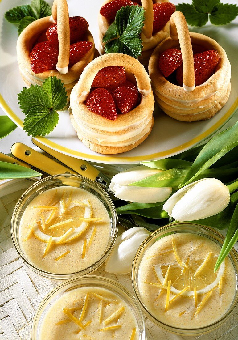 Osterbrunch: Marzipankörbchen & Zitronencreme