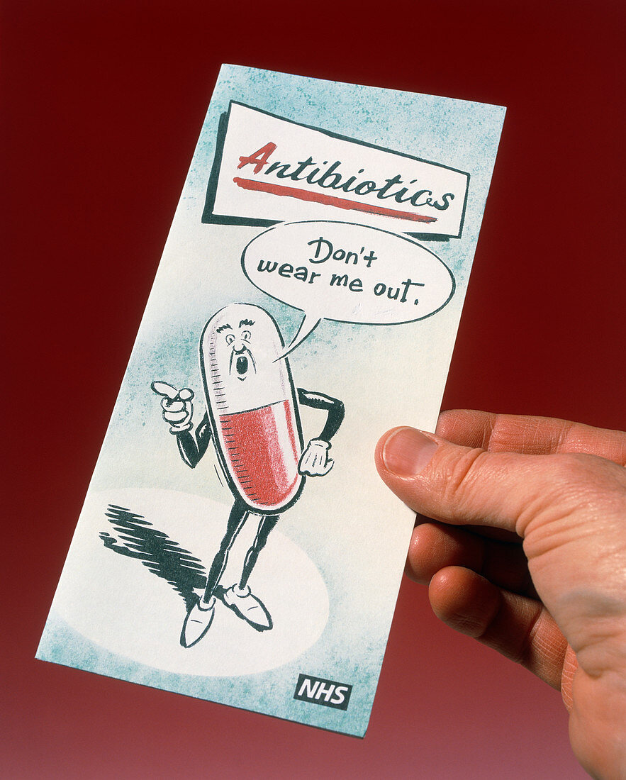 Leaflet promoting restraint with antibiotic use