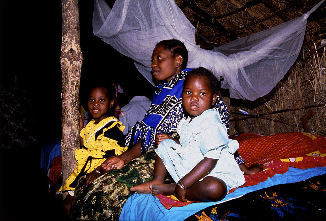 Children in village hospital ward,Tanzania