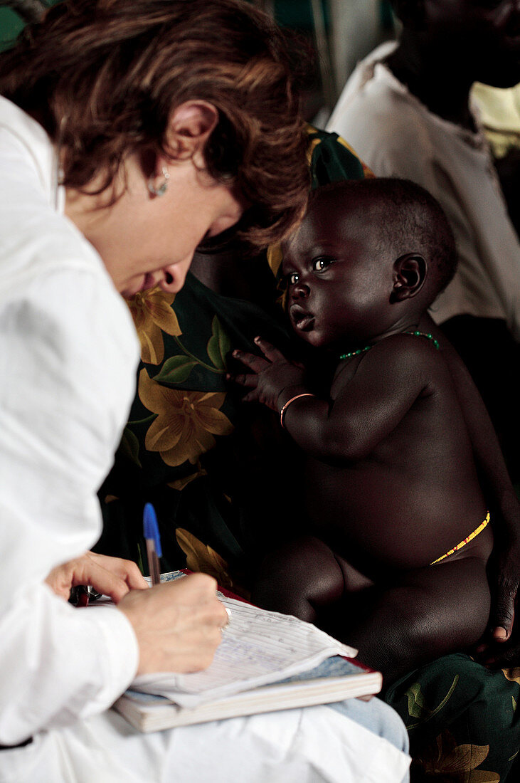 Doctor in a Ugandan refugee camp