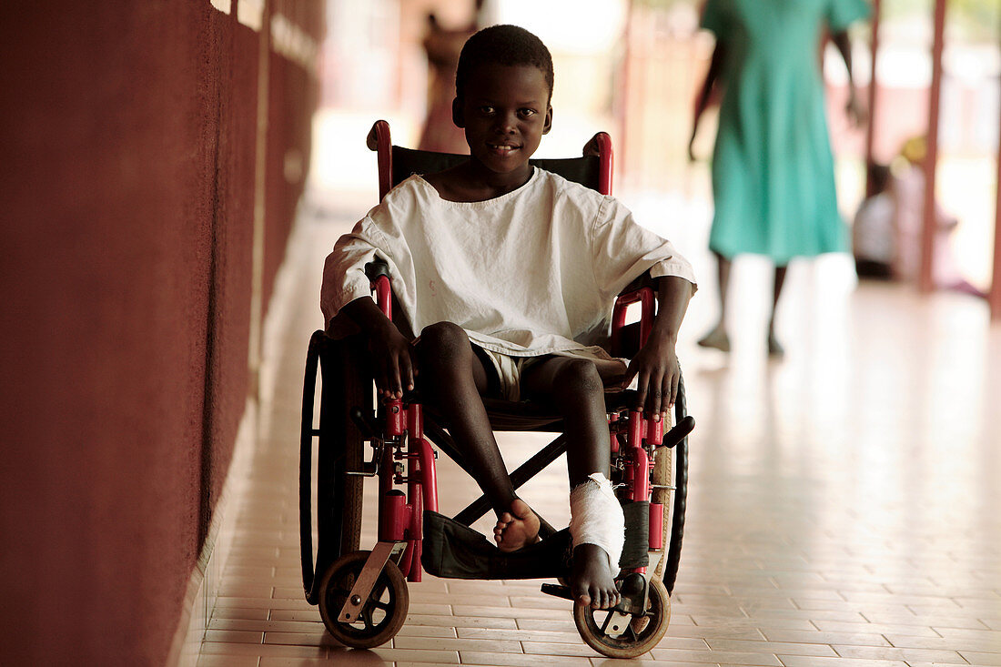 Patient in a wheelchair
