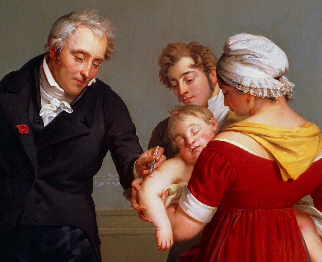 Vaccination of a child against smallpox