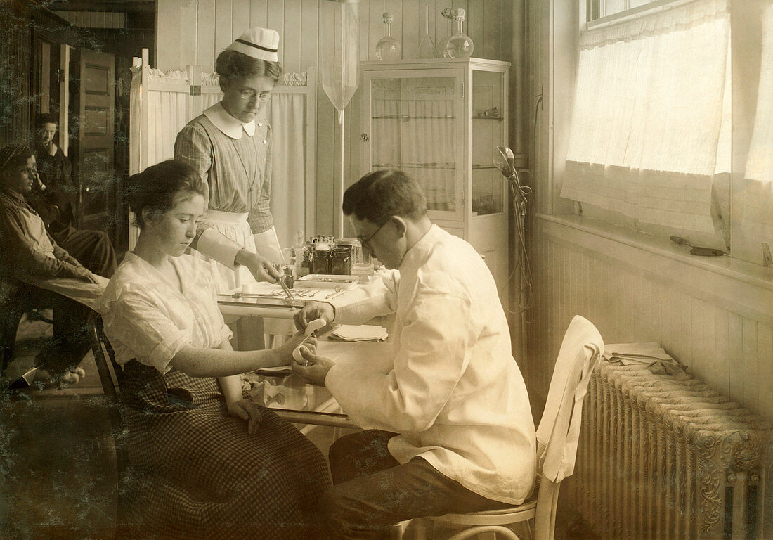 Hospital treatment,1917