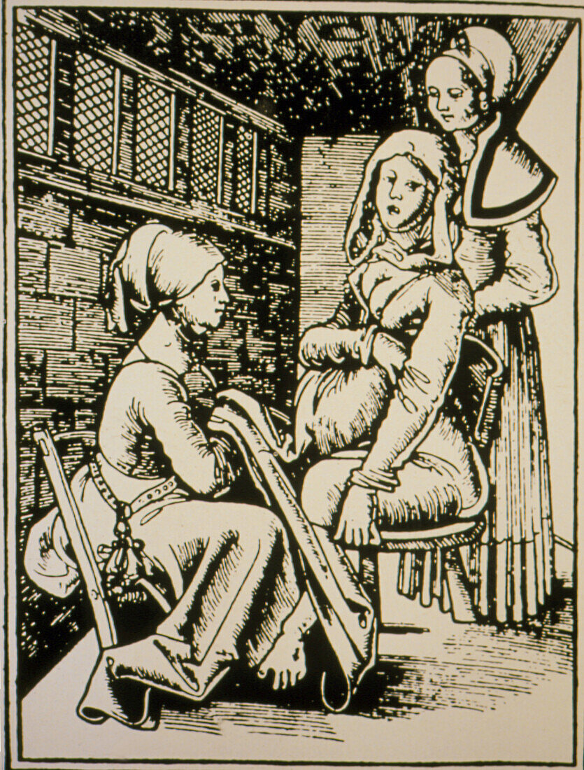 Birth scene from Eucharius Rosslin's book