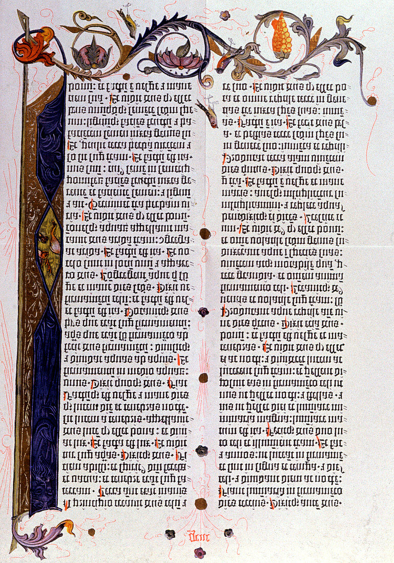 Gutenberg's 36-line bible,circa 1460