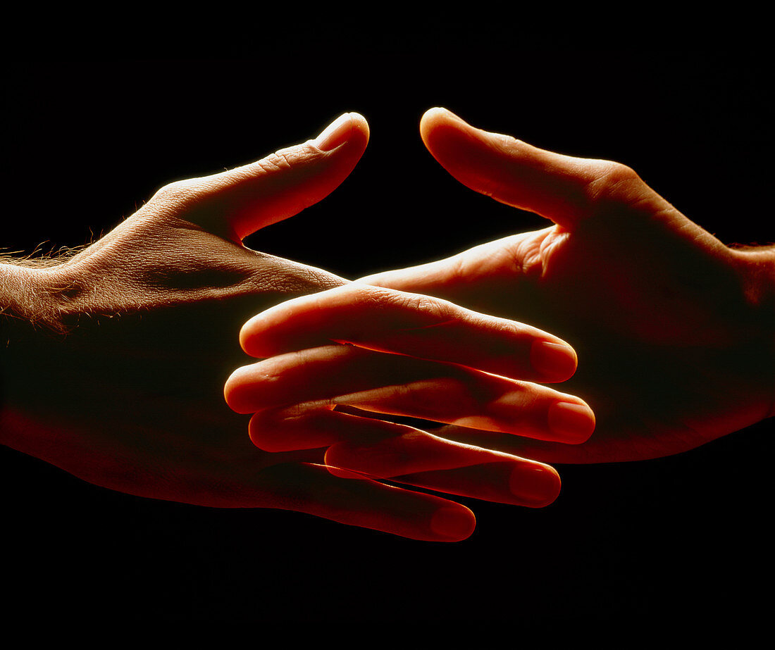 Abstract image of a handshake