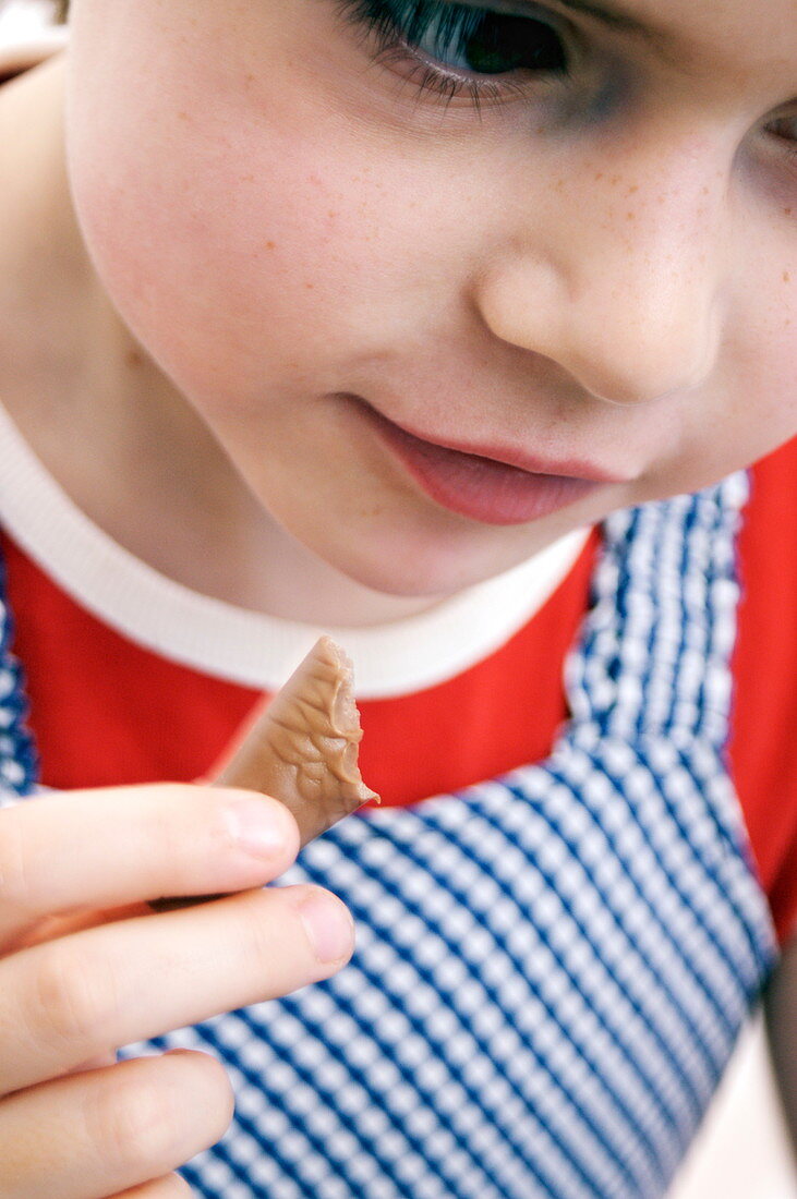 Young girl eating