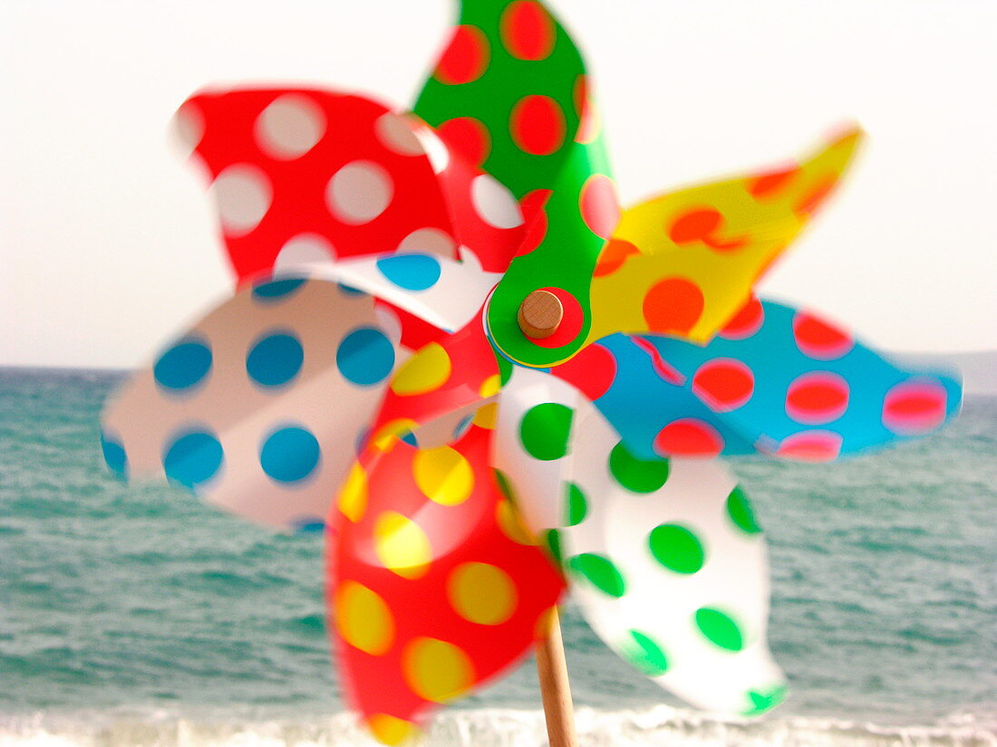 Colourful toy windmill