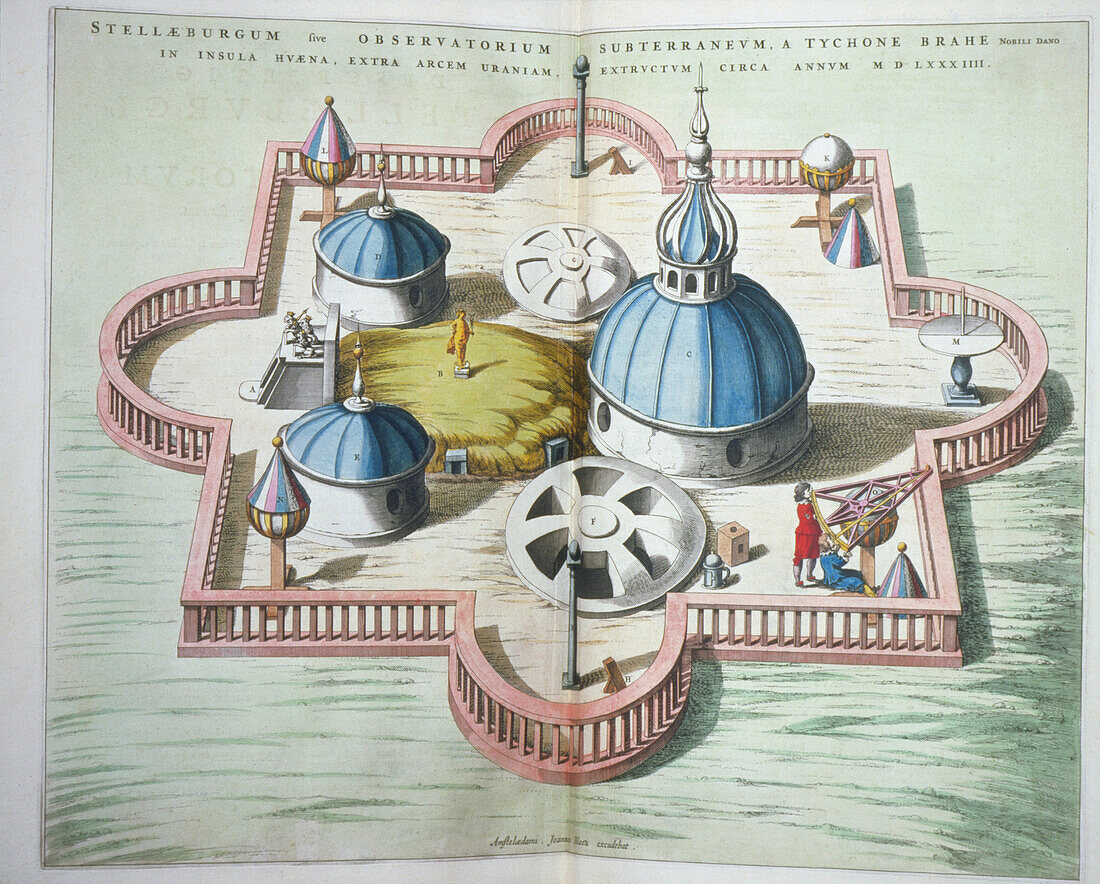 Engr. of Tycho Brahe's observatory at Uraniborg