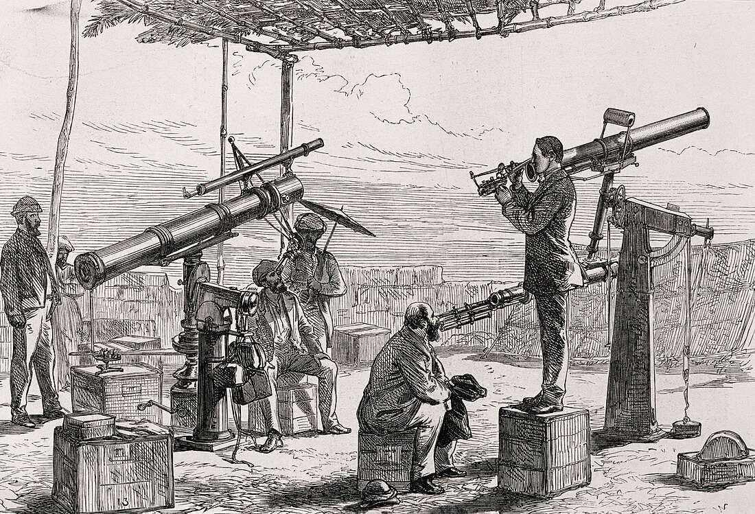 Solar eclipse astronomy,1871
