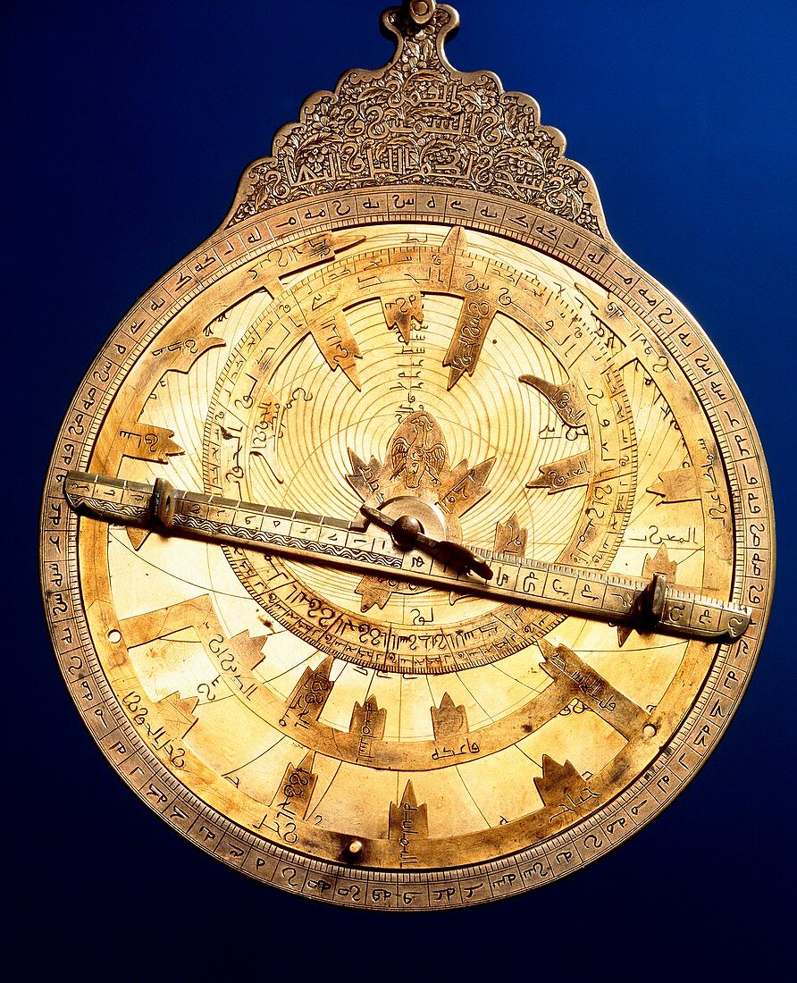 Brass astrolabe from the middle ages