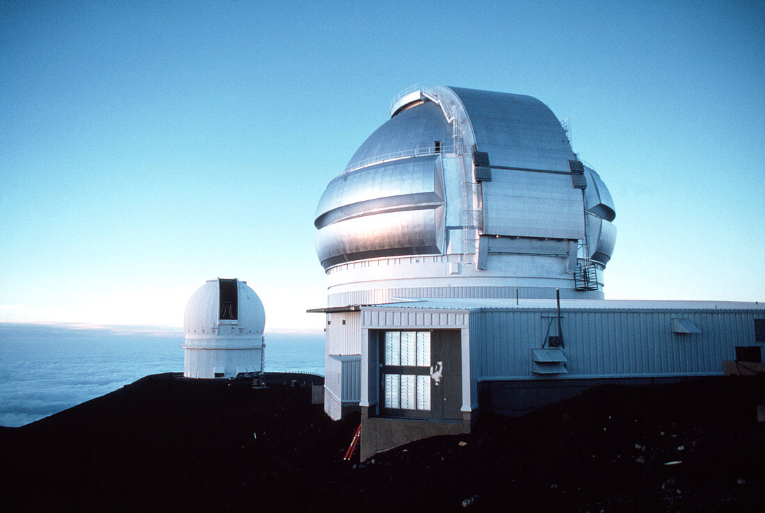 View of the Gemini telescope dome on Mauna Kea