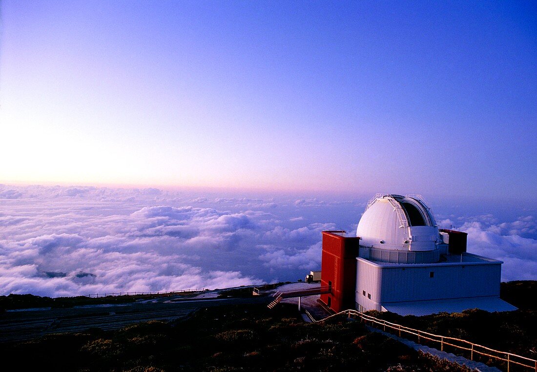 The dome of the Isaac Newton telescope,La Palma