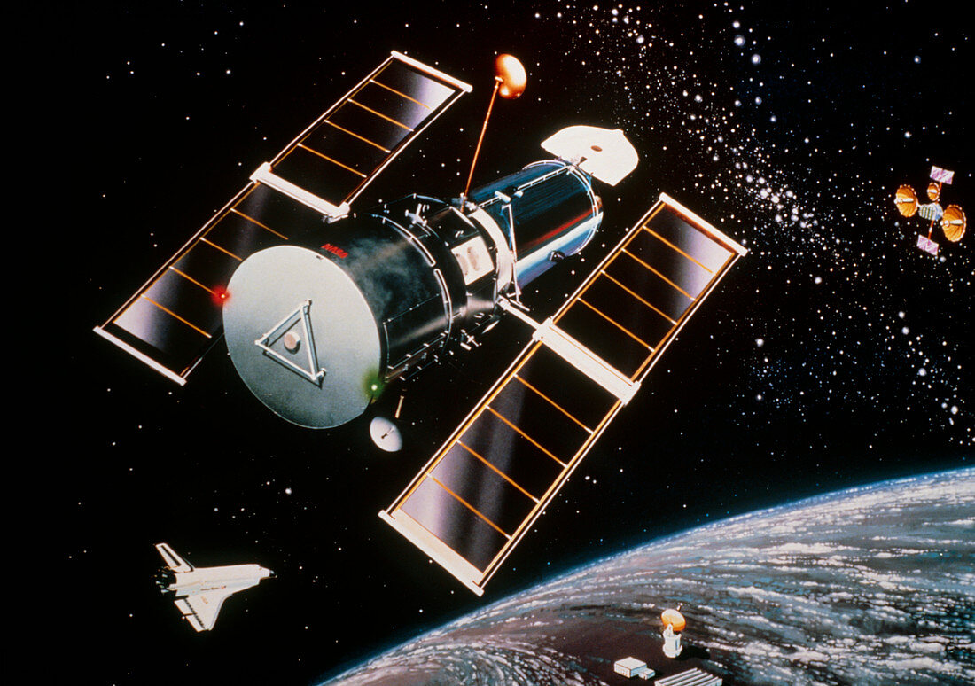 Artist's impression of the Hubble Space Telescope