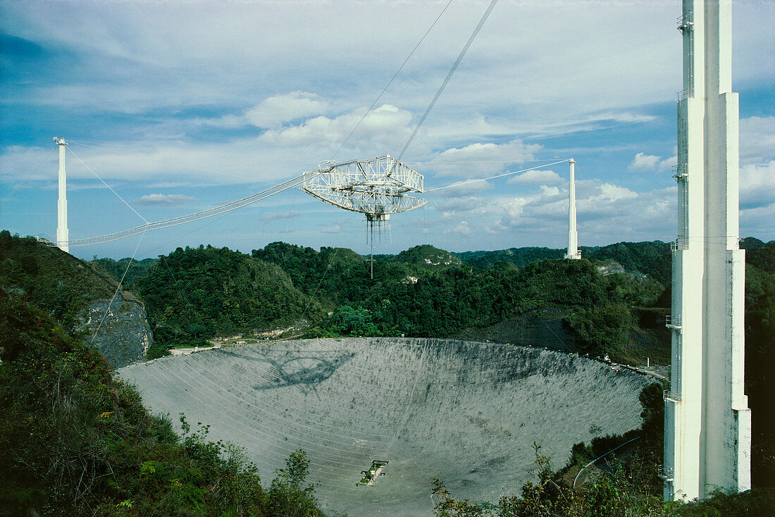 View of the Arecibo radio telescope,Puerto Rico