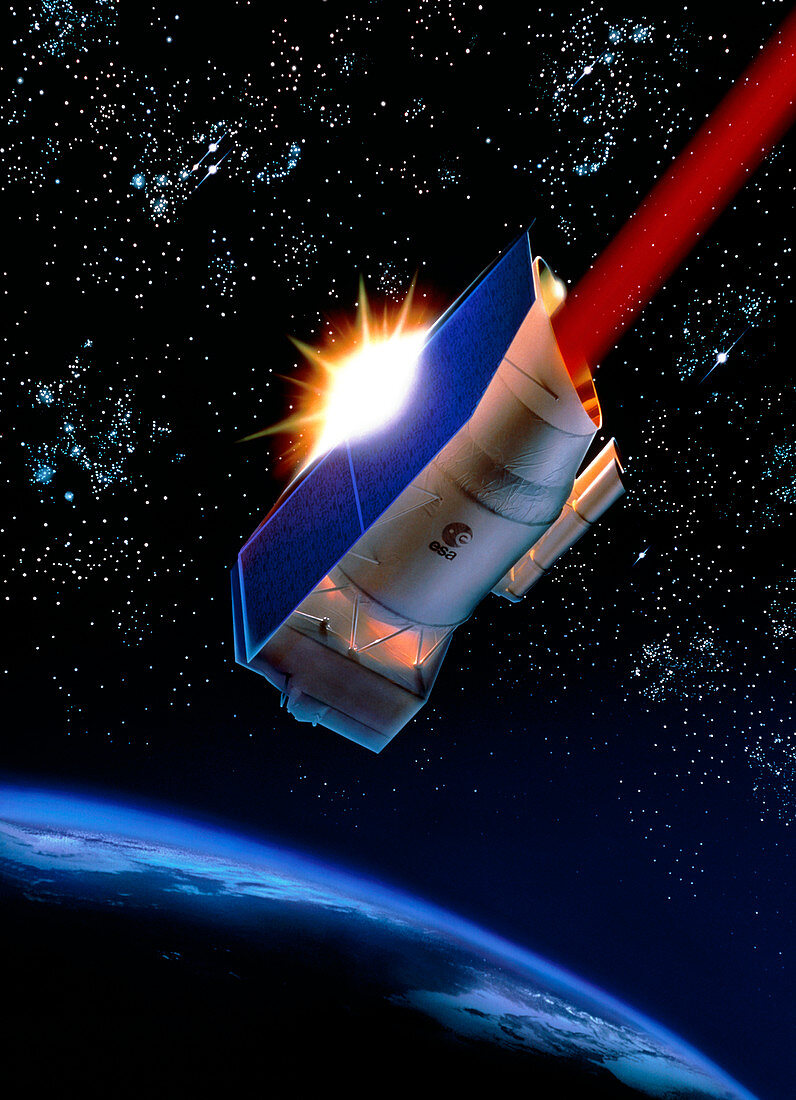 Artwork of Infrared Space Observatory spacecraft