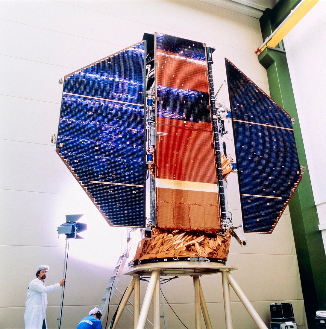 ROSAT satellite in checkout building
