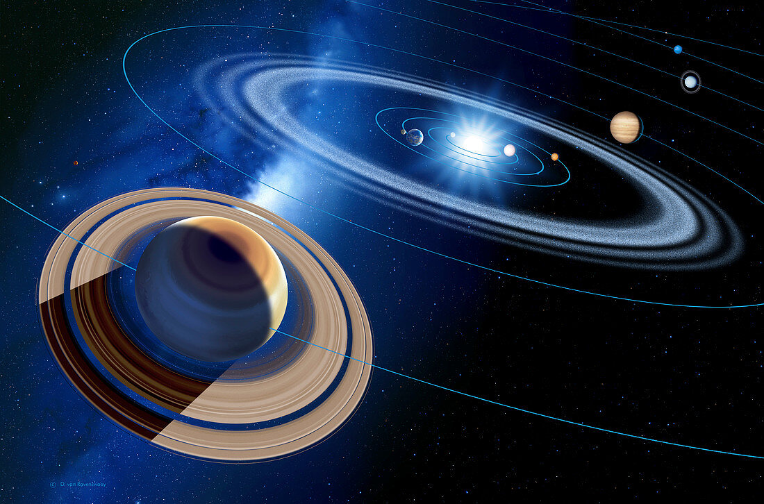 Saturn and solar system