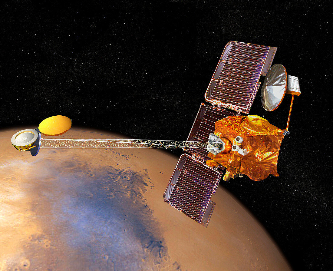 Mars Odyssey spacecraft,artwork