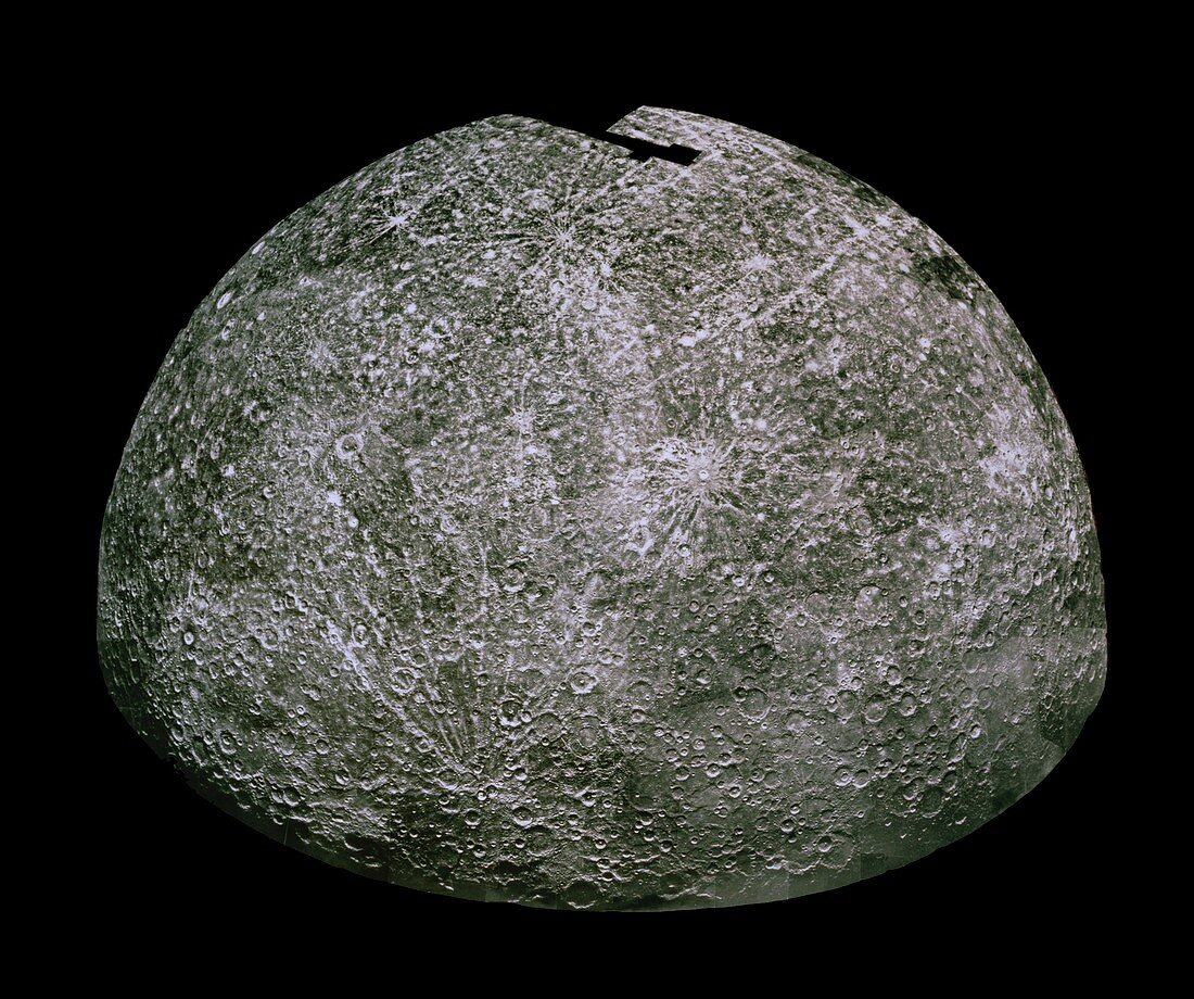 Mariner 10 mosaic of the planet Mercury
