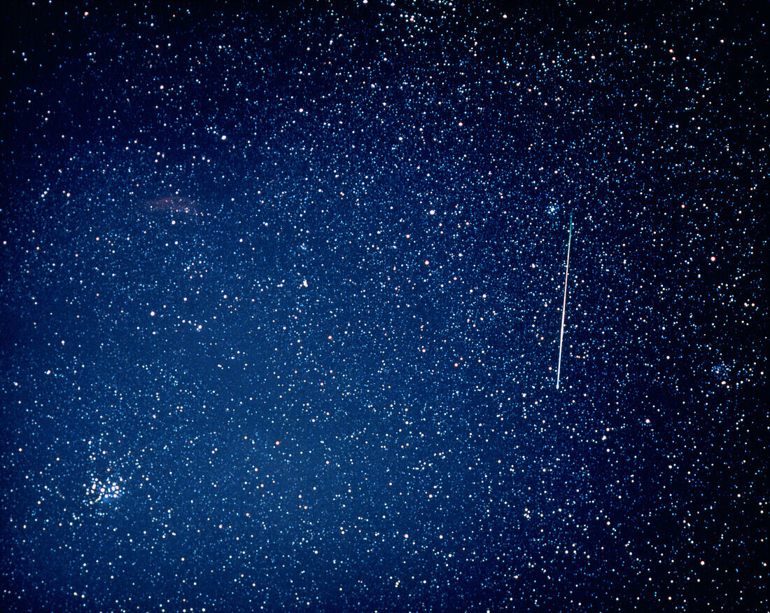 Optical image of a Perseid meteor track