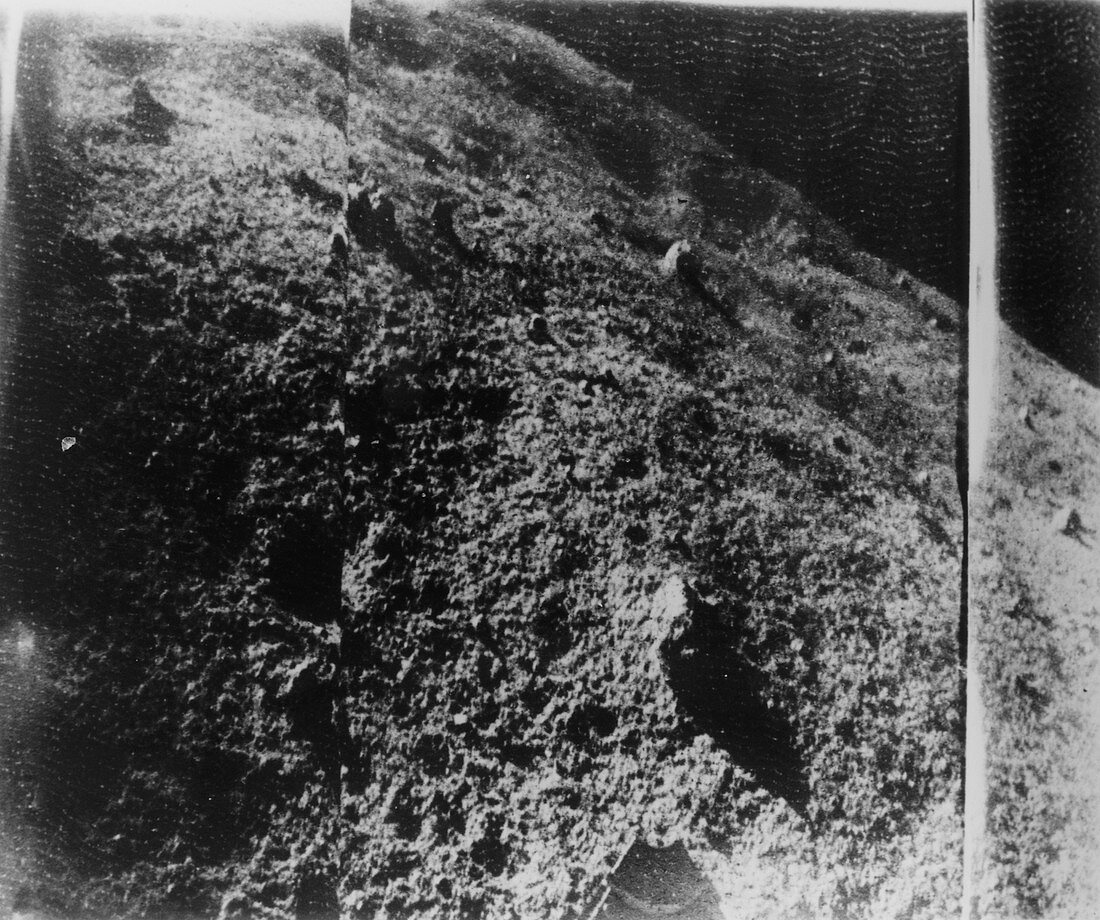 Moon,first spacecraft photo