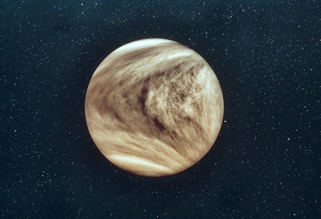 Pioneer-Venus photo of Venus showing cloud cover