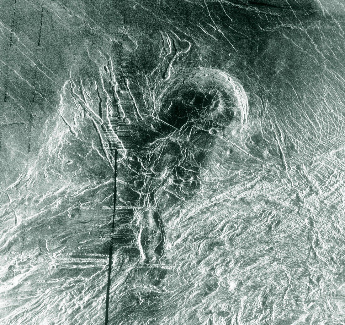 Radar image of Lakshmi Planum,Venus