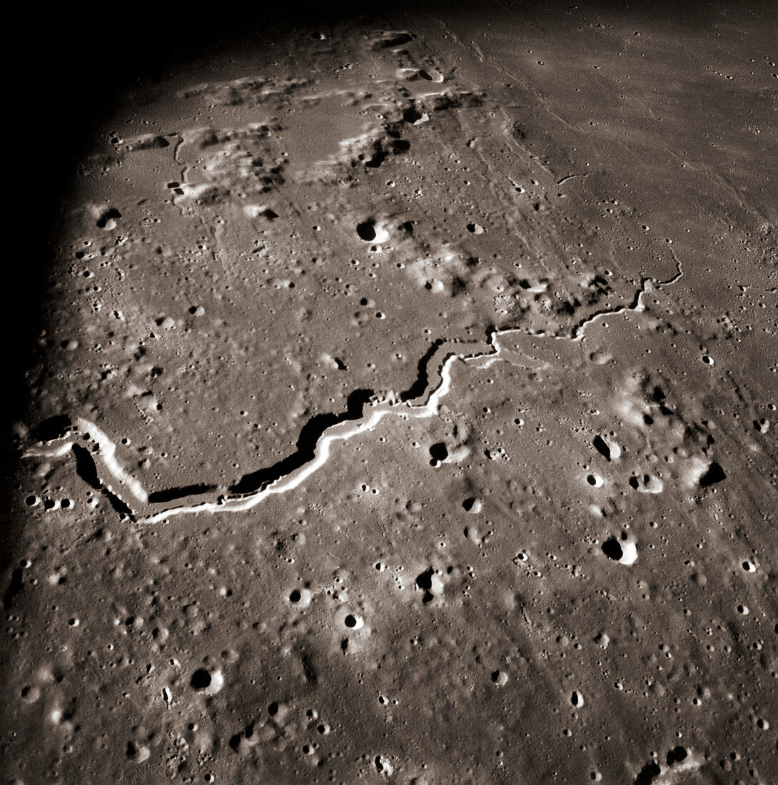 Apollo imagery of Schroter's valley on moon