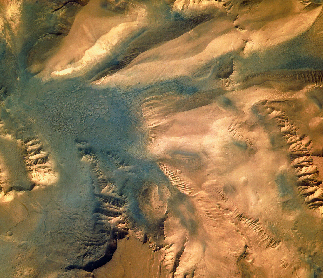 Viking Orbiter mosaic of Candoe Chasm,Mars