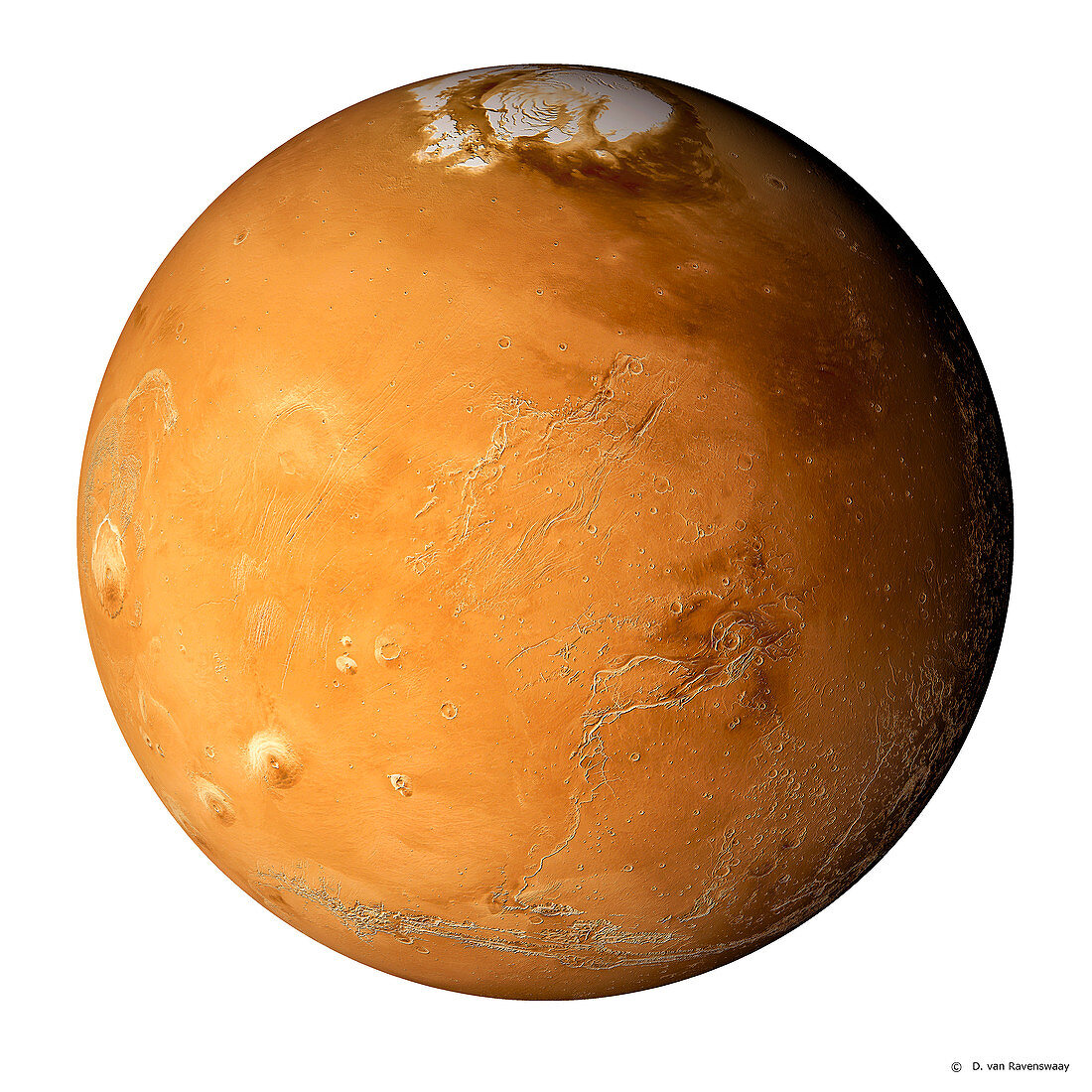 Mars,composite satellite image