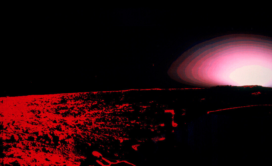 Viking 1 Lander photo of Martian sunset