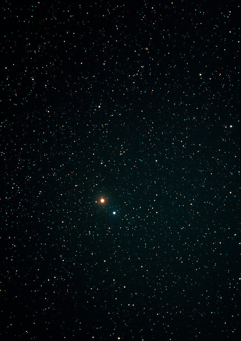 Optical image of Mars near the bright star Spica