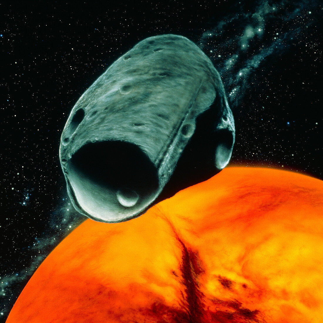 Artist's impression of the Martian moon Phobos