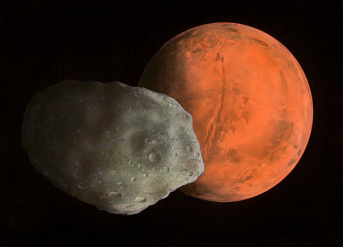 Phobos and Mars,artwork