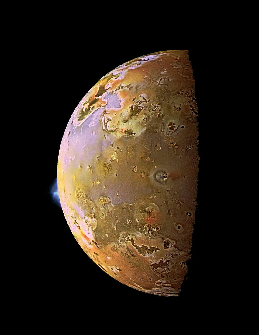 Galileo spacecraft image of a volcanic plume on Io