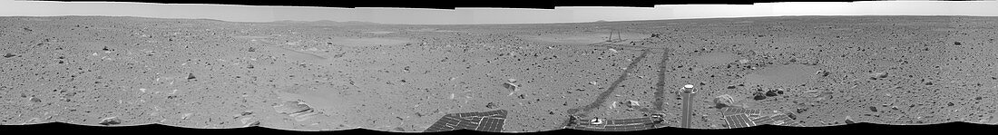 Spirit rover's path on Mars