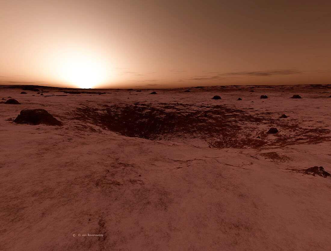 Mars sunrise,artwork